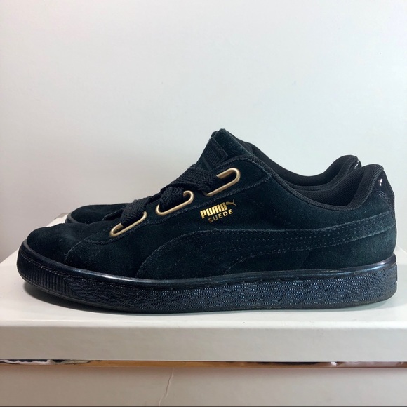 Puma BASKET HEART in black suede - Picture 1 of 8